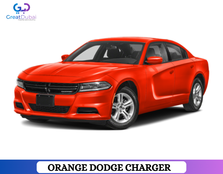 Orange DODGE CHARGER 2018 Rent in Sharjah With Great Dubai-pic_1