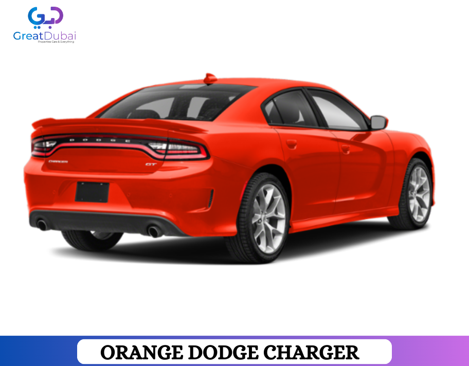 Orange DODGE CHARGER 2018 Rent in Sharjah With Great Dubai-image