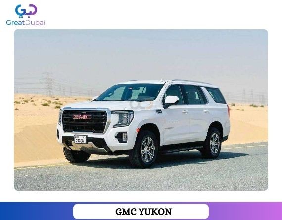 Rent GMC White Yukon 2021 in Dubai | Luxury SUV Rental-image