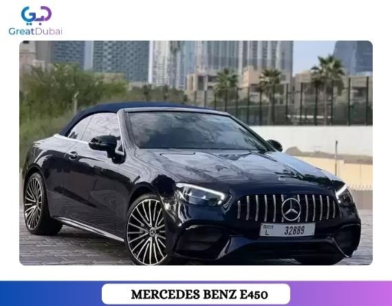 Rent Mercedes Benz E450 Convertible in Dubai - Luxury Ride-image