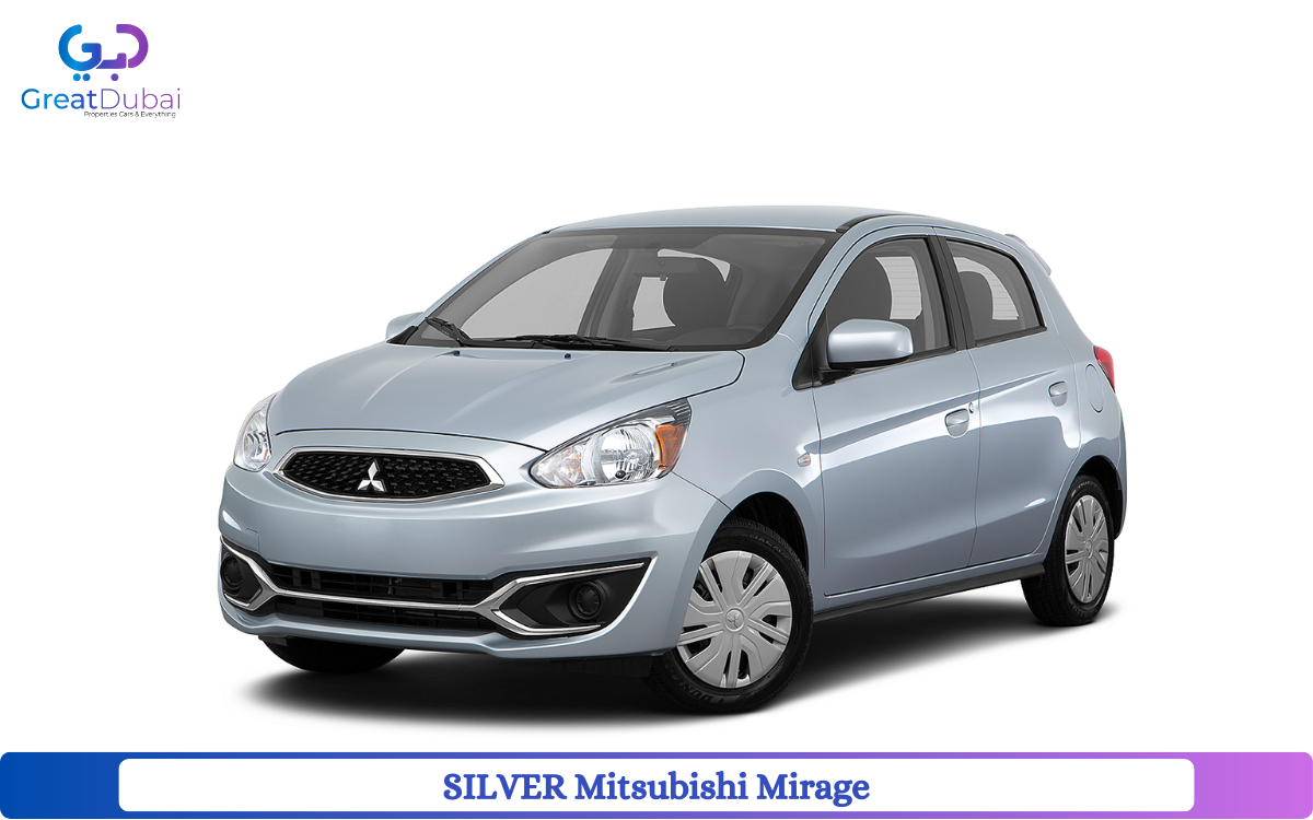 Silver Mitsubishi Mirage 2014 Rent in Dubai with Great Dubai-pic_1