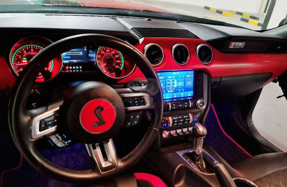 Rent Black Ford Mustang EcoBoost Convertible V4 in Dubai-pic_2